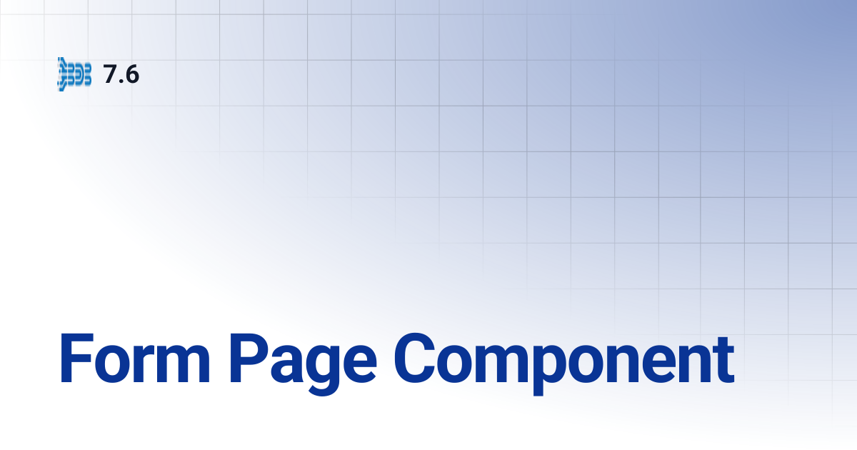 Form Page Component | 7.6
