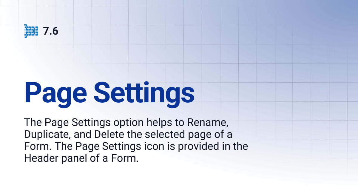 Page Settings | 7.6