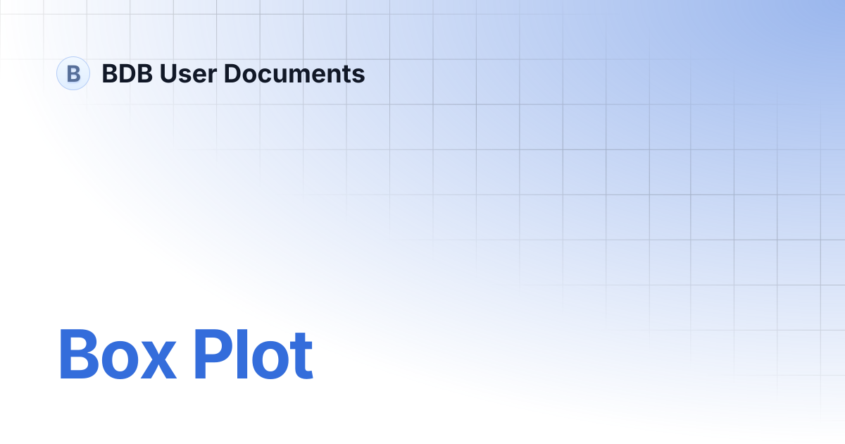 Box Plot | BDB 10.0 Documentation