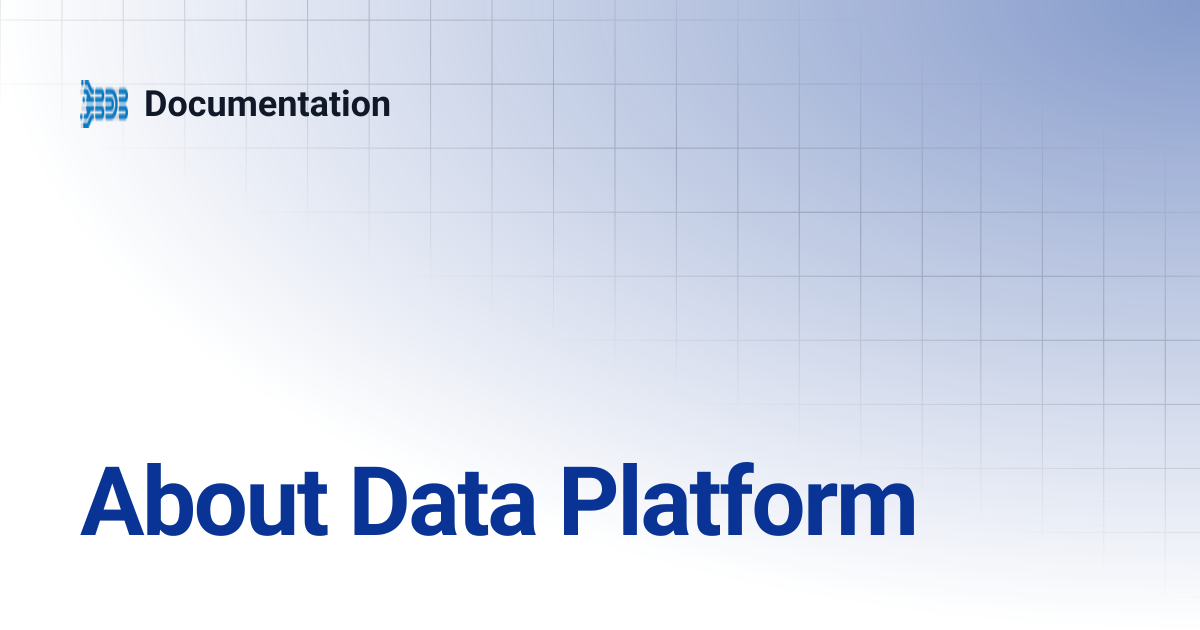 About Data Platform | Documentation