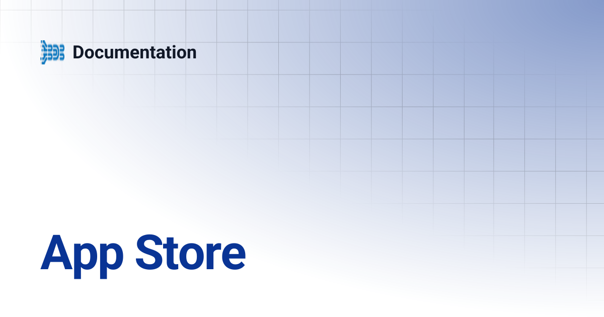 App Store | Documentation