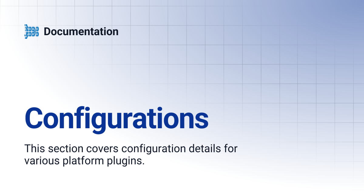 Configurations | Documentation