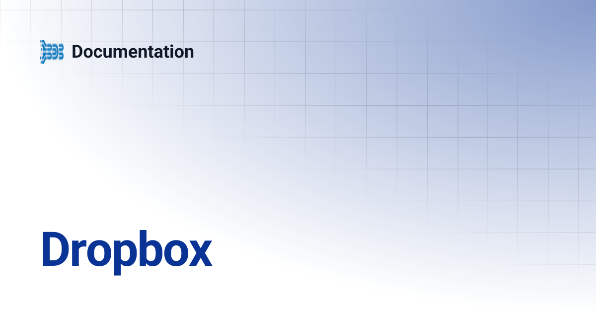 Dropbox | Documentation