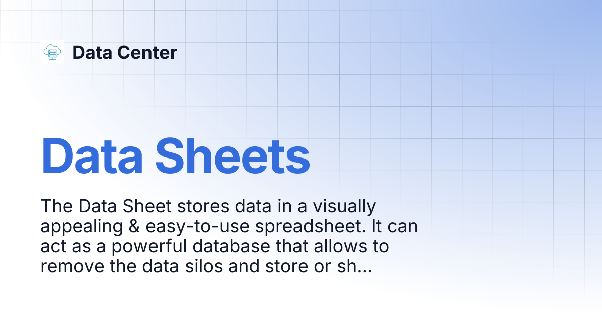 Data Sheets | Data Center