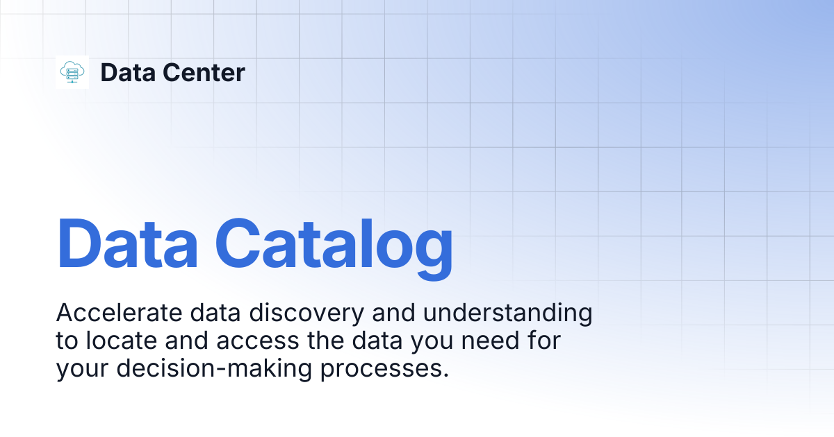 Data Catalog | Data Center