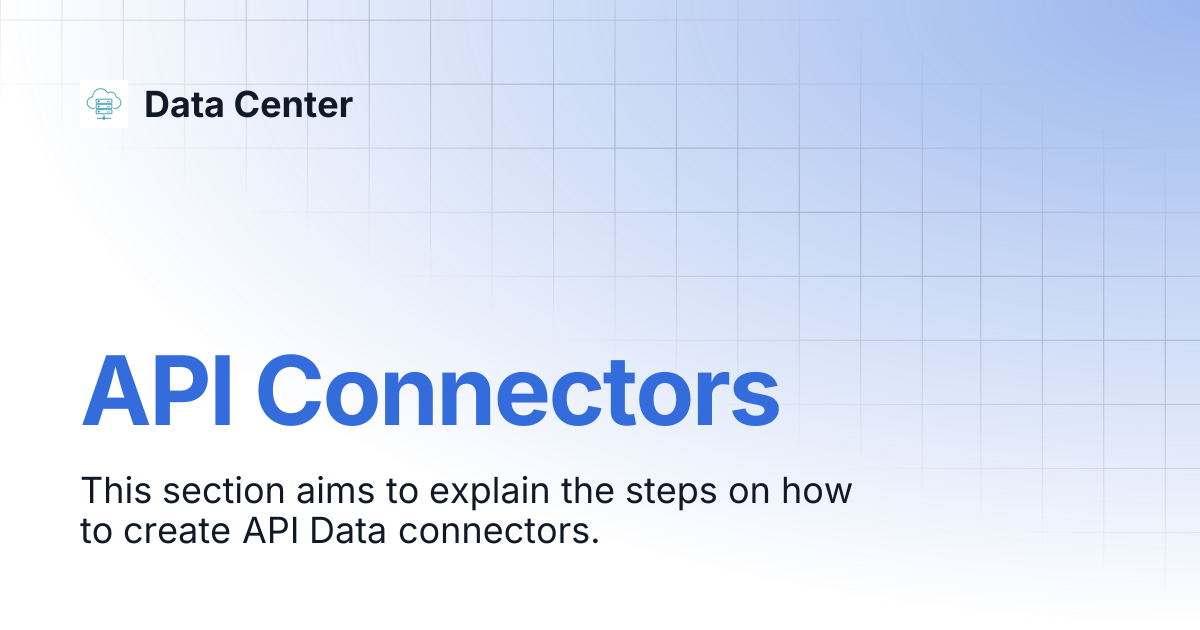 API Connectors | Data Center