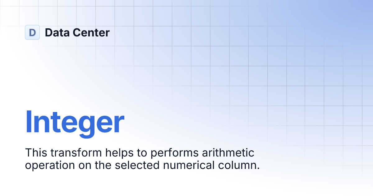 Integer | Data Center