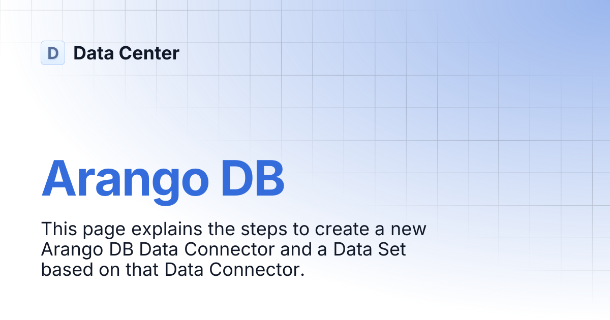 Arango DB | Data Center