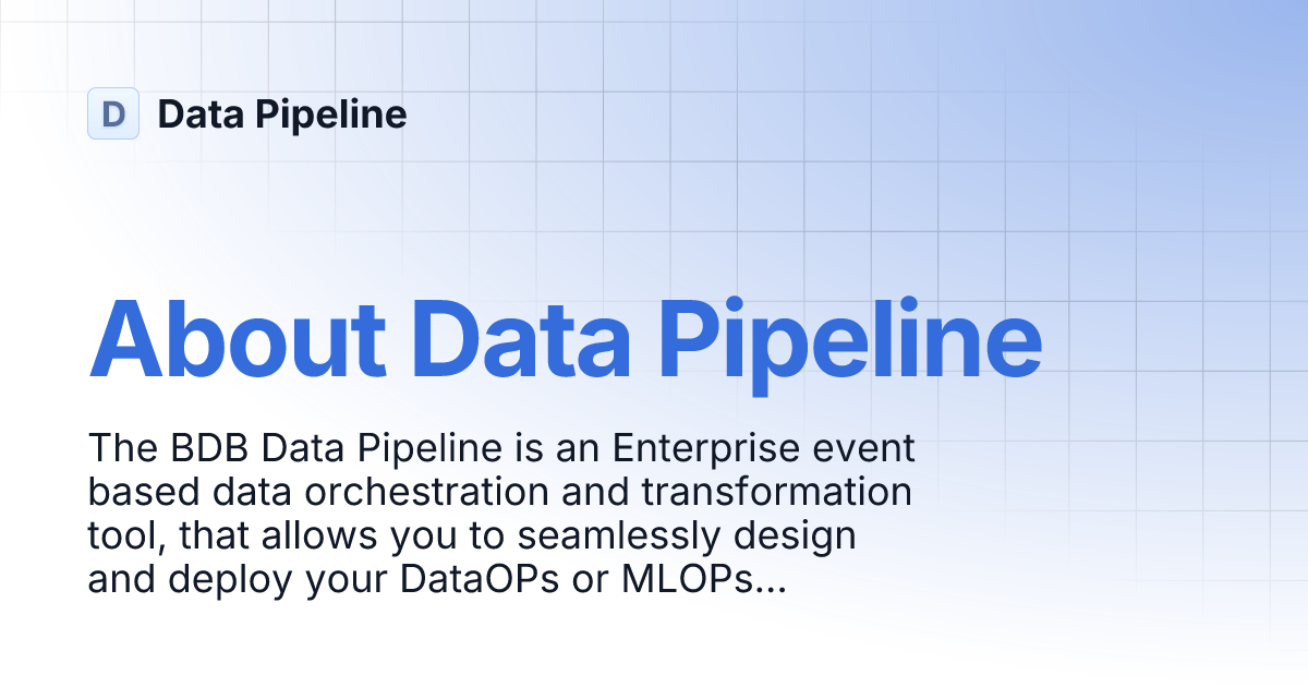 About Data Pipeline | Data Pipeline