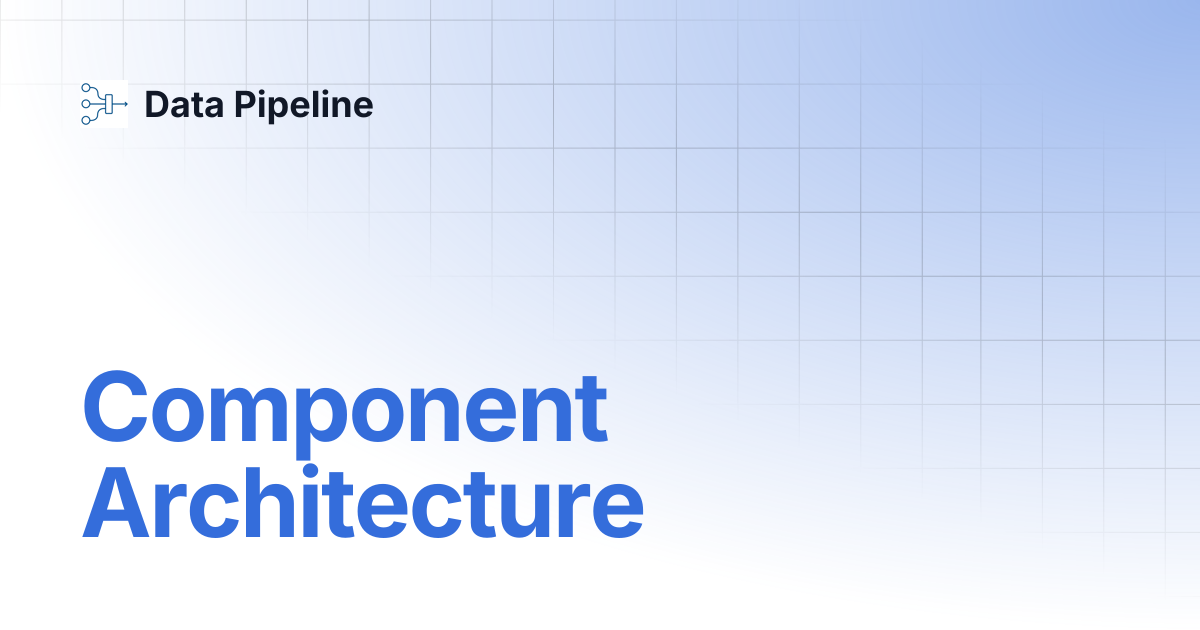 Component Architecture | Data Pipeline