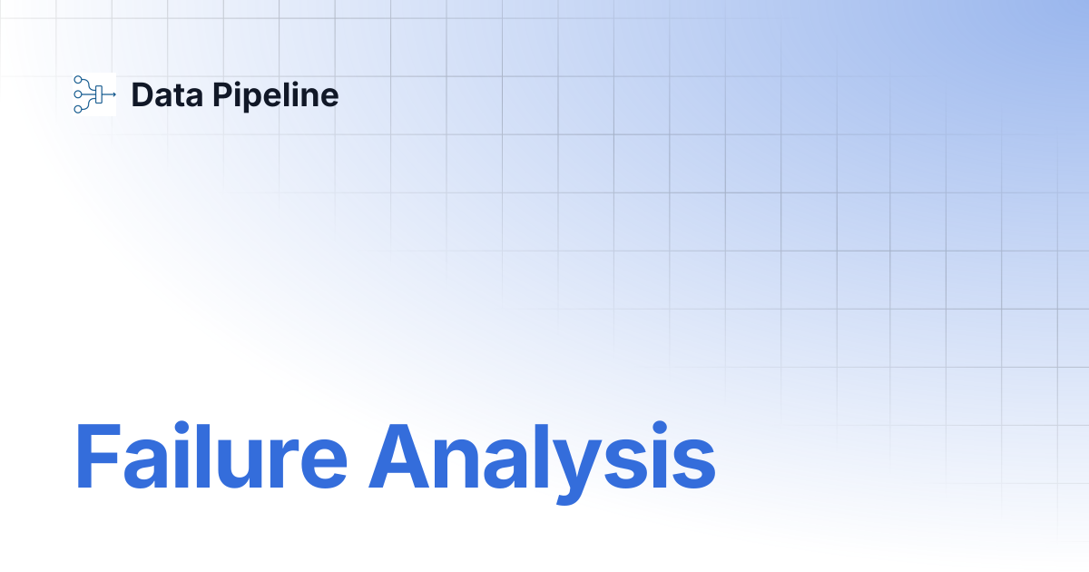 Failure Analysis | Data Pipeline