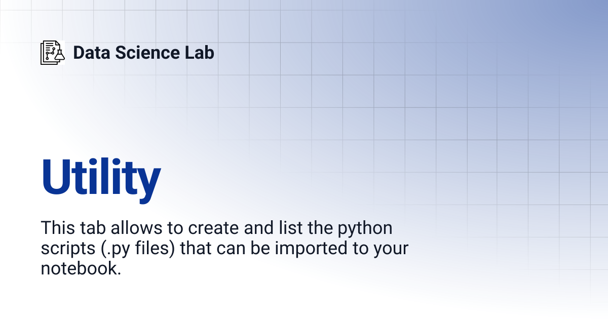 Utility | Data Science Lab