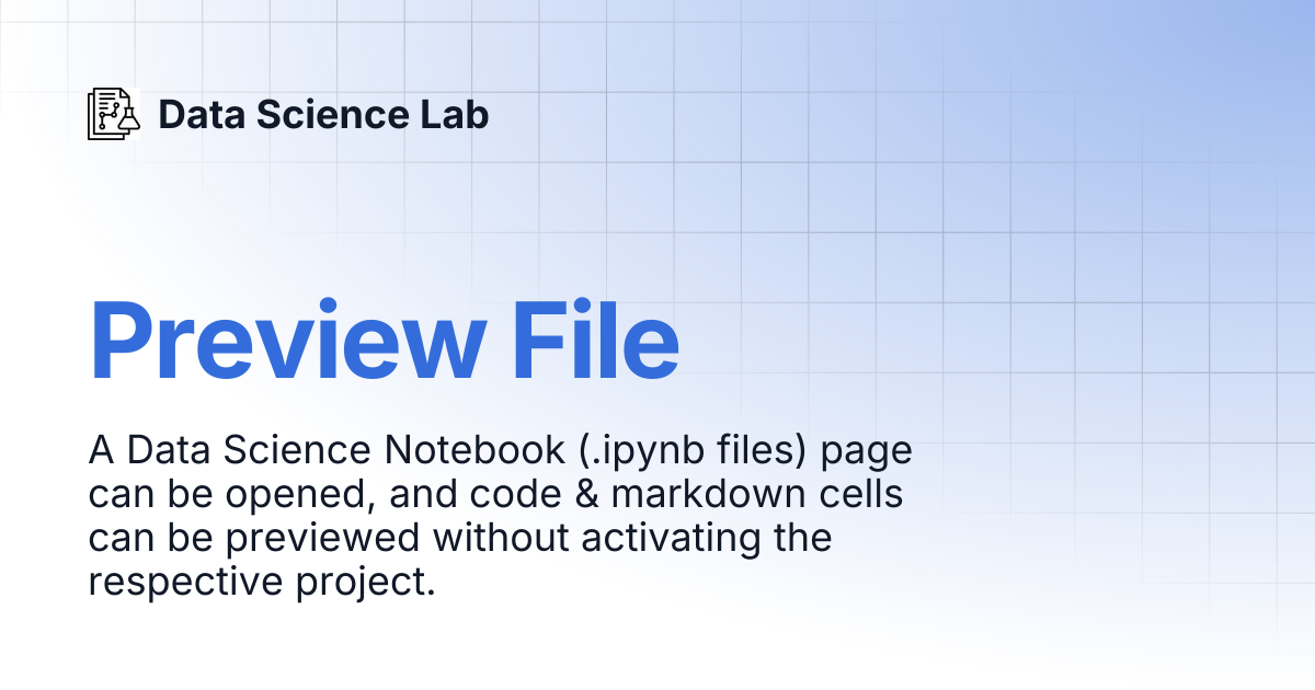 Preview File | Data Science Lab
