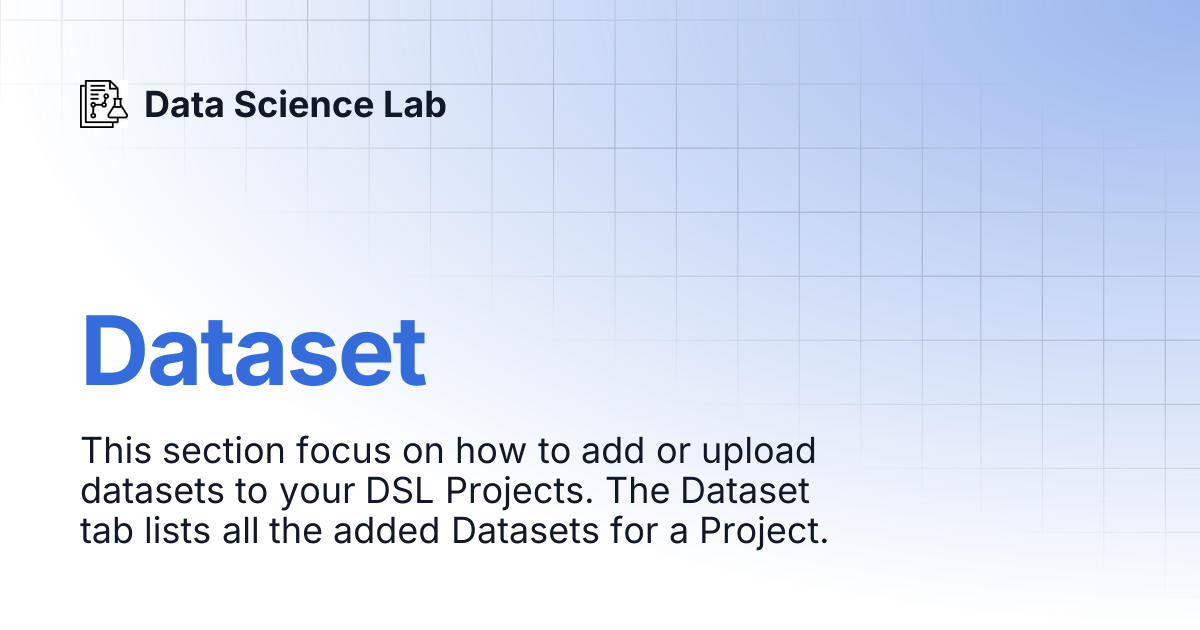 Dataset | Data Science Lab
