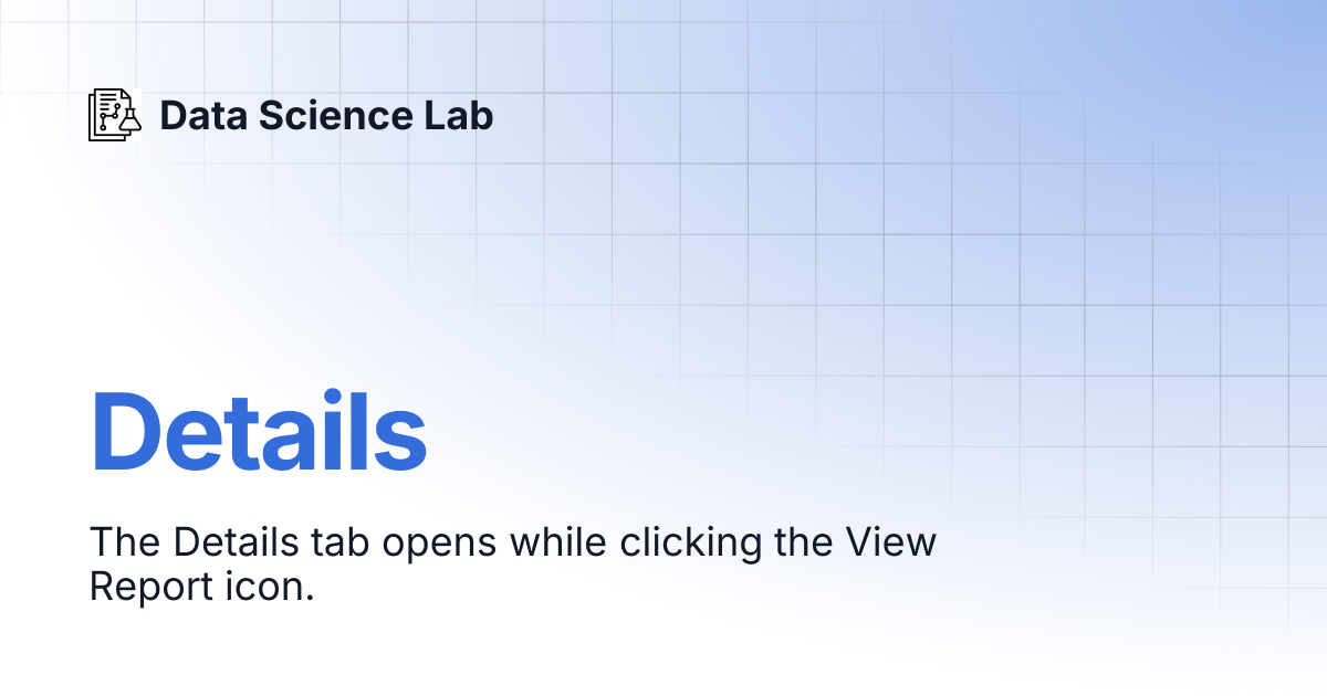 Details | Data Science Lab