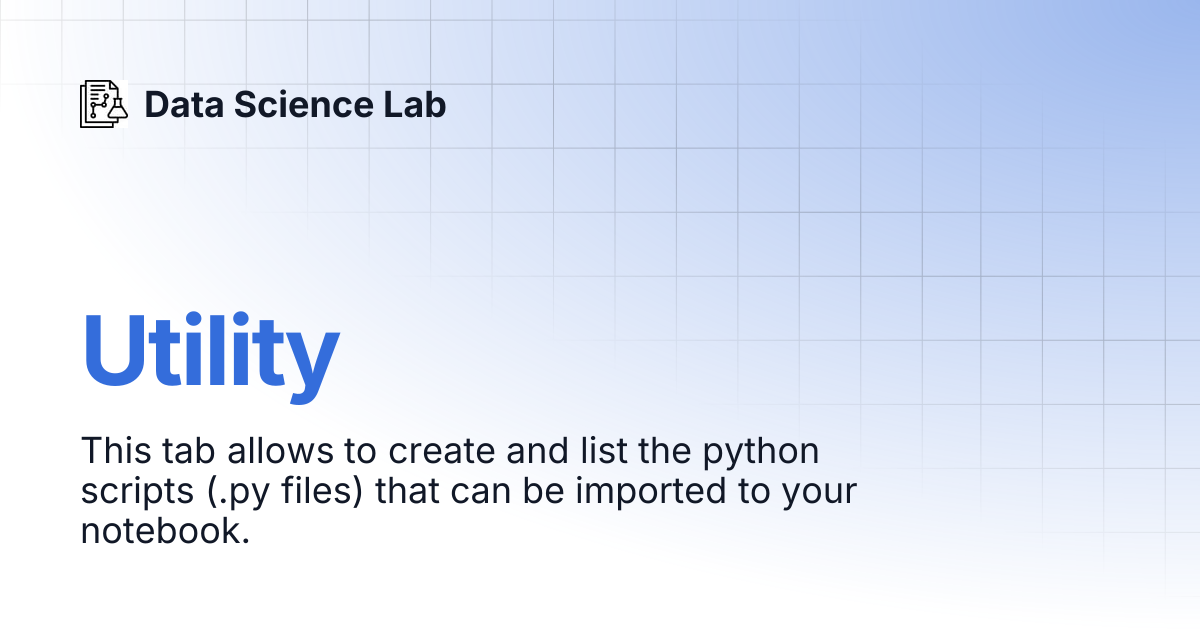 Utility | Data Science Lab