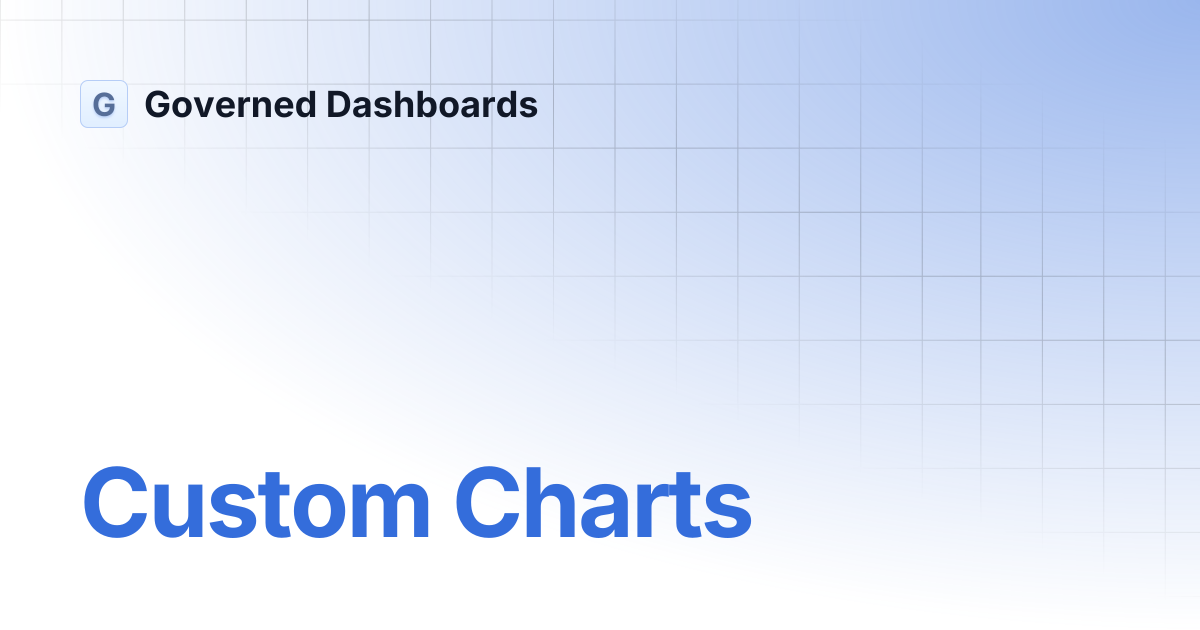 Custom Charts | Governed Dashboards