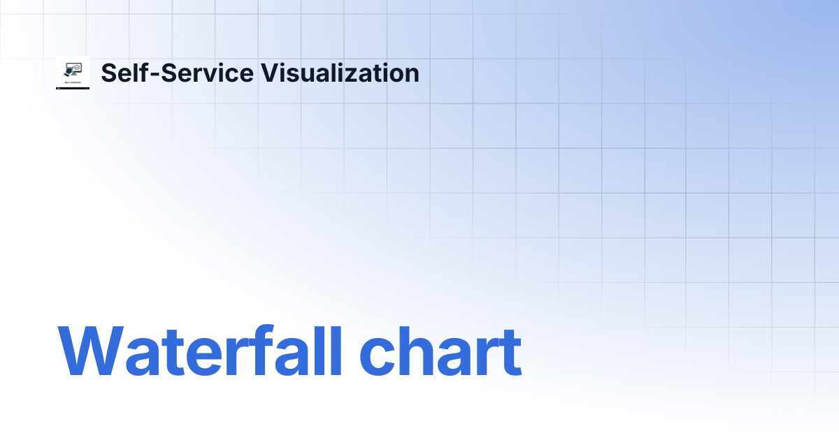 Waterfall chart | Self-Service Visualization