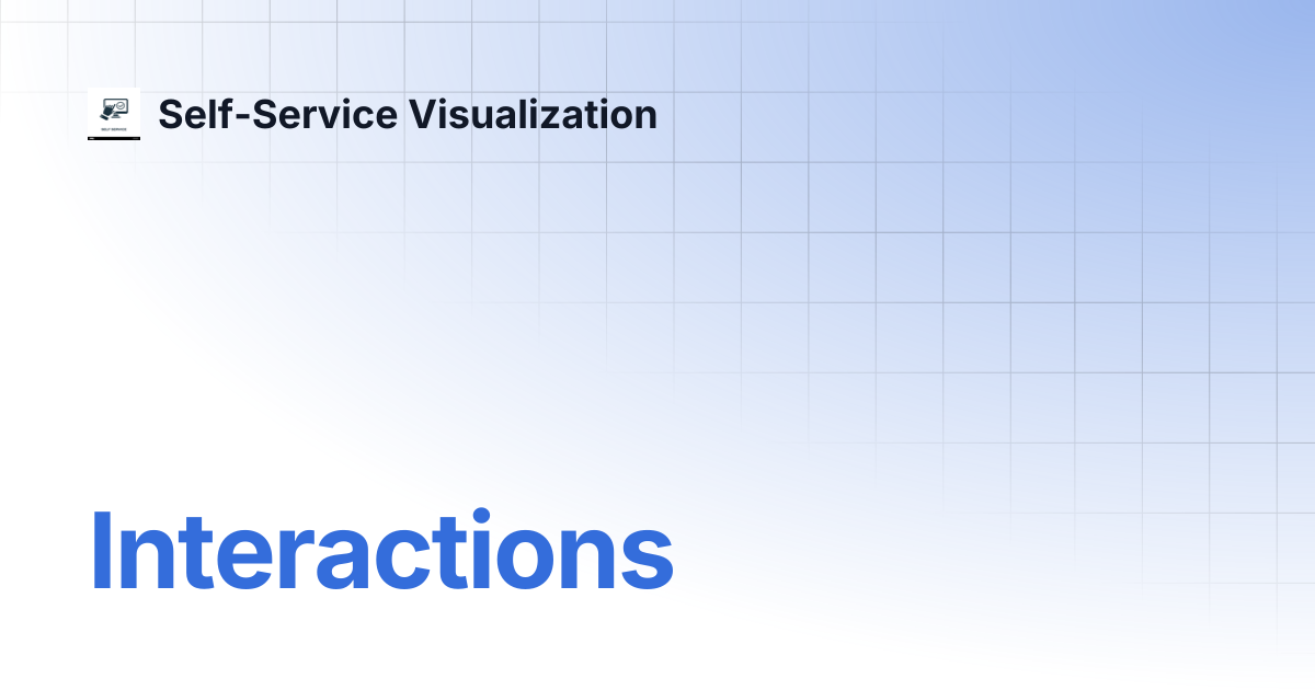 Interactions | Self-Service Visualization