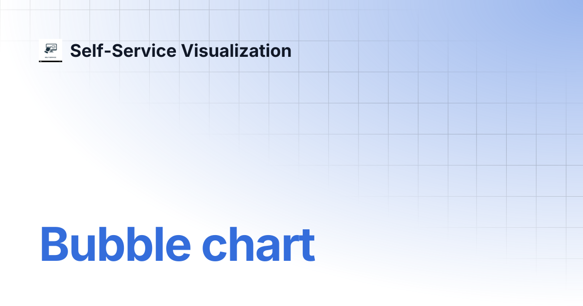 Bubble chart | Self-Service Visualization